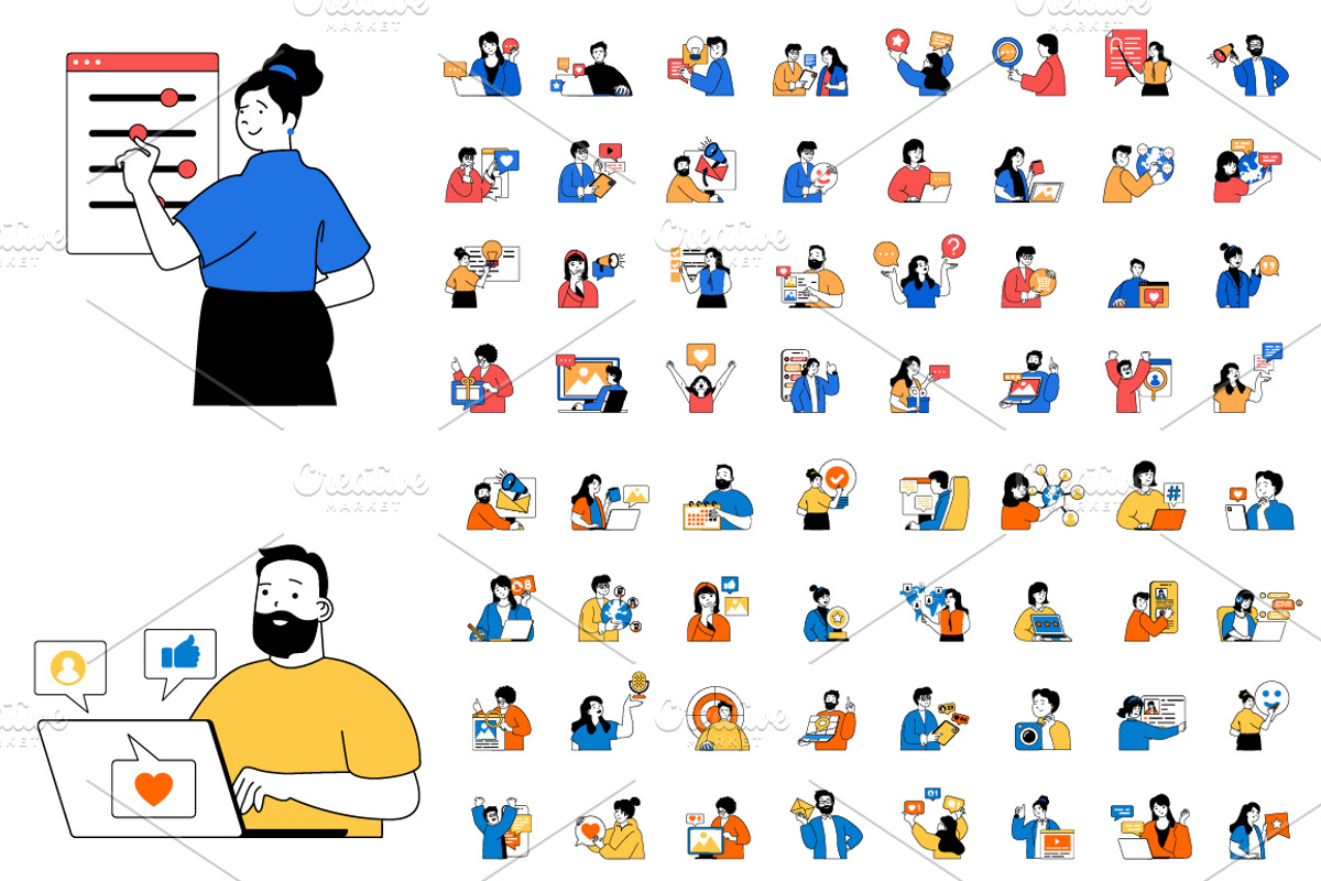 Bundle Flat Concept Illustrations, a Finance Illustration by alexdndz (Photo 14 of 16)