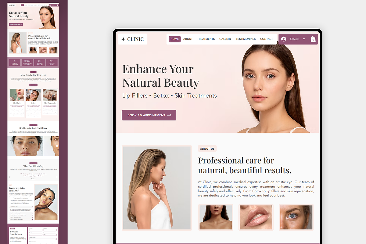 Aesthetics Wix Studio Website preview 8