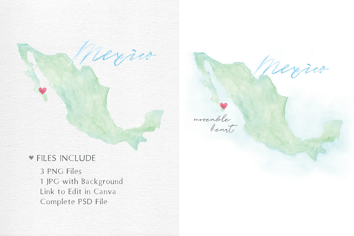 Watercolor Map of Mexico, a Graphic by Beloved Paper (Photo 3 of 6)