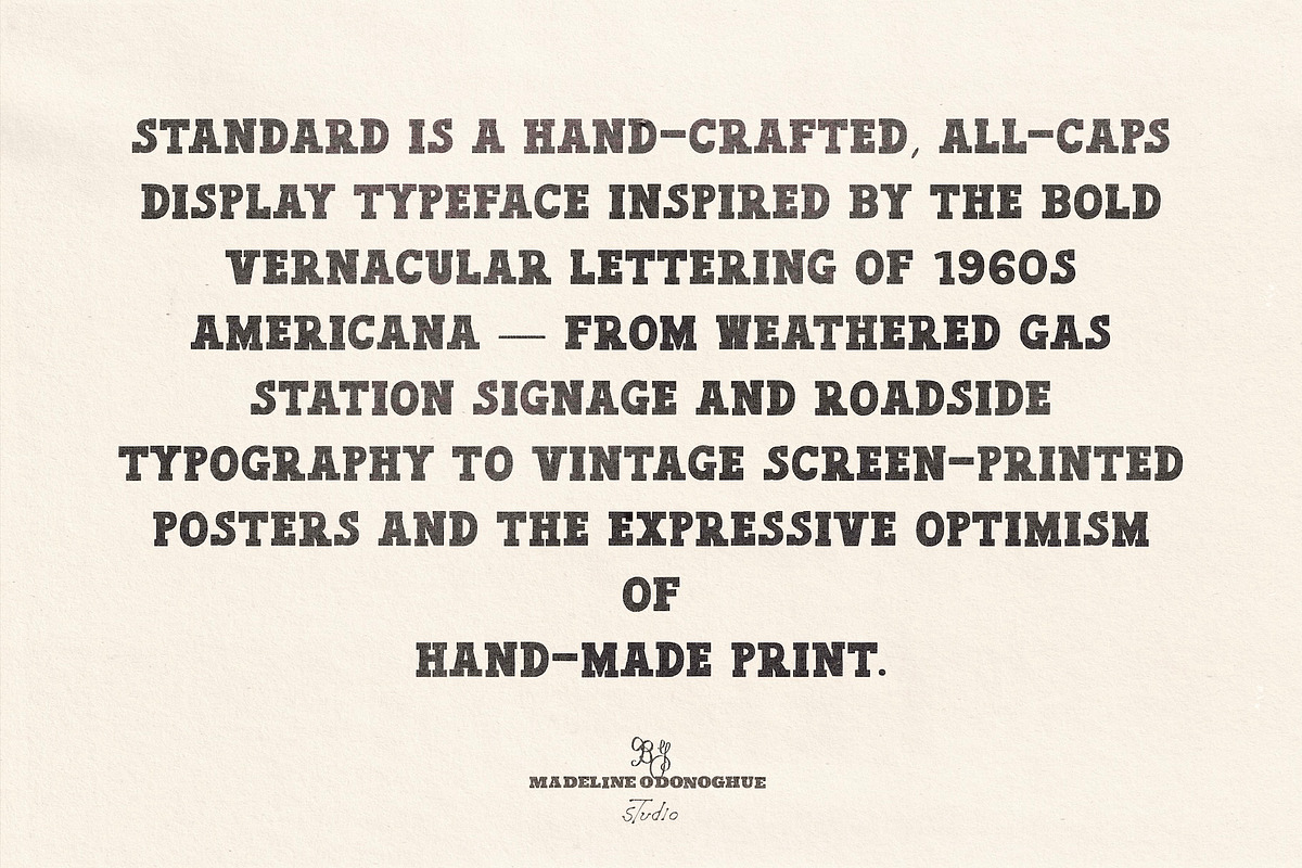 Standard | Hand Made Slab Serif Font, a Slab Serif Font by Madeline ODonoghue Design (Photo 5 of 9)