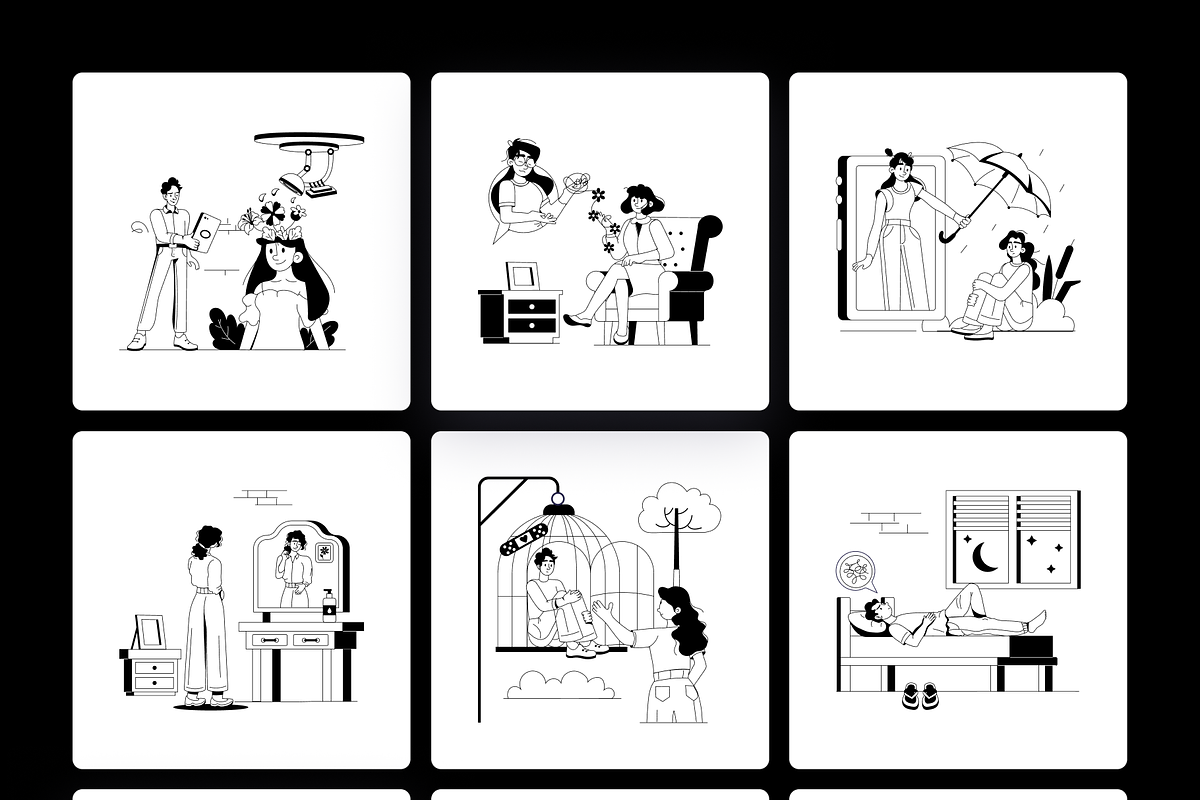 Animated Mental Health Illustrations, a Person Illustration by Prosymbols (Photo 10 of 13)
