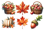 Autumn Clipart Collection, an Illustration by Pixels.Craft (Thumbnail 2 of 7)