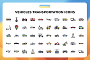 Vehicles Transportation Icons, a Duotone Icon by Wencory (Thumbnail 1 of 3)