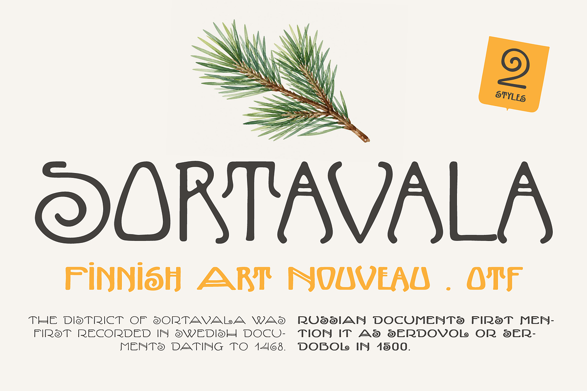 Finnish Art Nouveau, a Handwritten Font by kaer_shop (Photo 1 of 12)