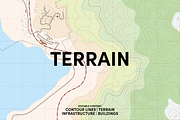 Vector Topographic Maps - Pack 2, a Texture Graphic by BenDesigner (Thumbnail 2 of 5)