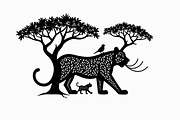 Beautiful Cheetah Silhouette Vector, an Illustration by Amazin_art (Thumbnail 7 of 21)