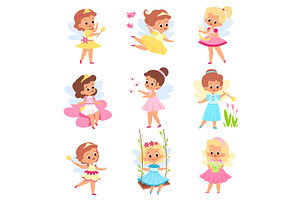 Kids Fairies. Beautiful Little