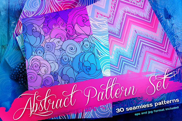 Abstract Seamless Patterns Set preview 3