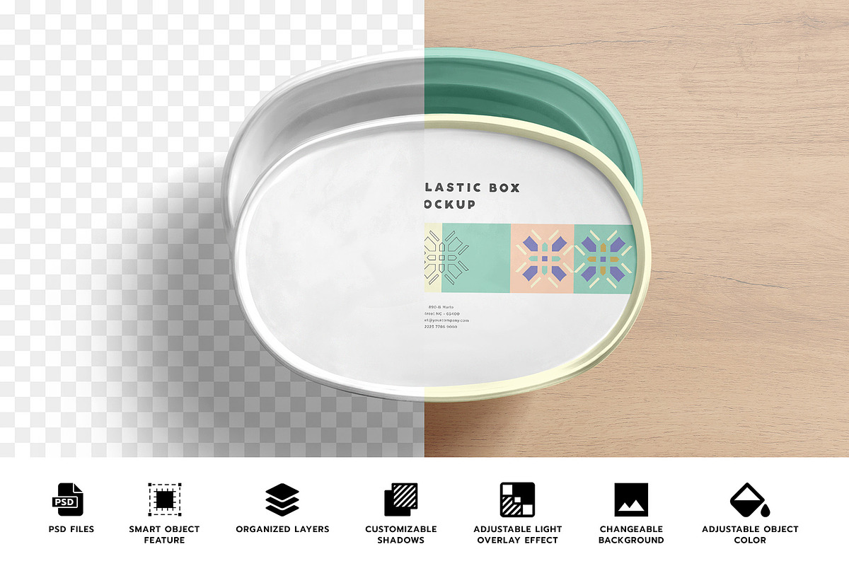 Plastic Container Mockup, a Product Mockup by PixelVoyager (Photo 2 of 6)