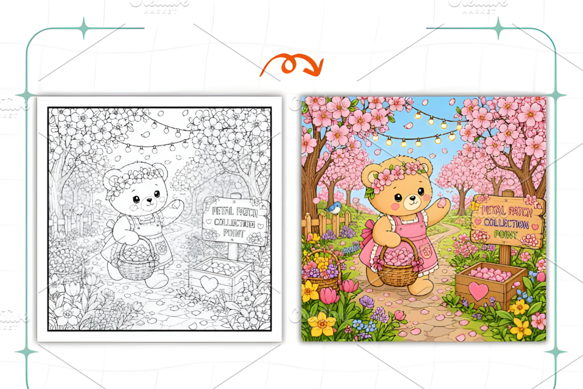 Cozy Floral Moments Coloring Pages, a Decorative Illustration by Ink Gallery (Photo 7 of 8)