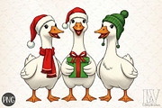 Funny Christmas Goose PNG, an Illustration by Libby Wishes (Thumbnail 1 of 6)