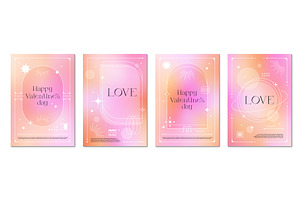 Pink color y2k gradient boho posters, a Seasonal Illustration by Buch&Bee
