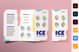 Ice Cream Shop Brochure Trifold, a Brochure Template by TemplatesNow!