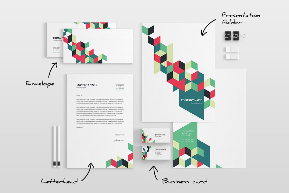 Stationery Corporate Identity 001, a Stationery Template by ID Vision Studio (Photo 1 of 4)
