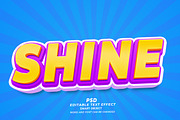 PSD Shine 3d Editable Text Effect, a Layer Style Add-On by TrueVector (Thumbnail 1 of 2)