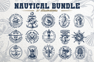 Nautical illustrations bundle