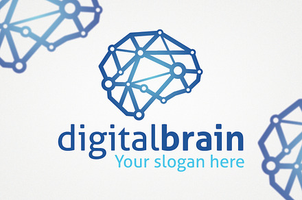 Digital Brain Logo Template