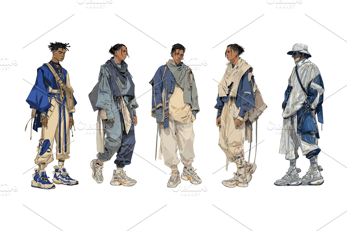 Streetwear character cartoon vector, an Illustration by Onyx