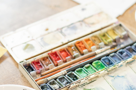 Artist's watercolor palette