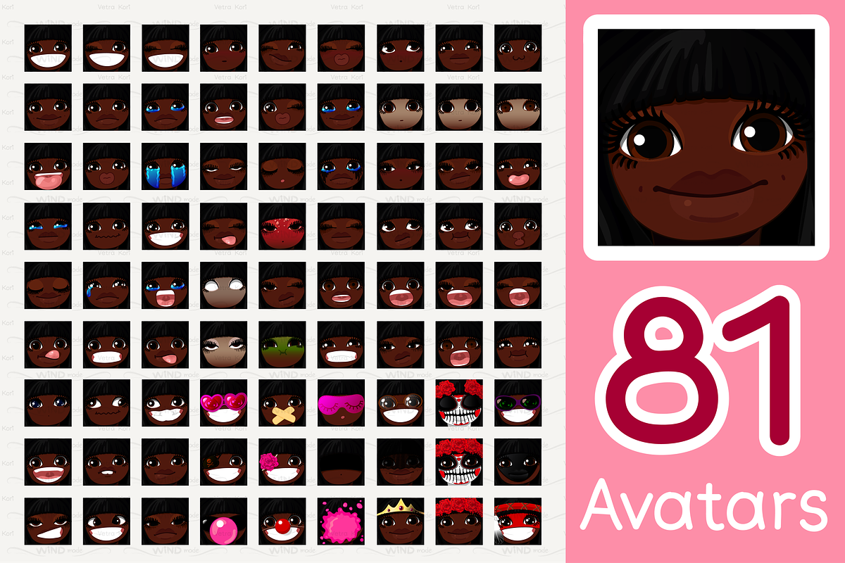 vector BIG avatars SET, a Templates & Theme by WINDmade (Photo 27 of 40)