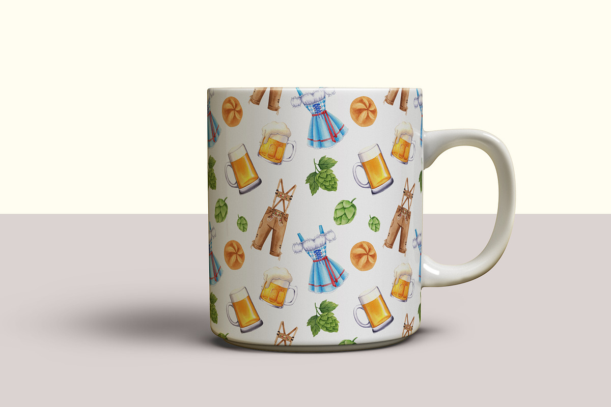 Bavarian Beer Festival Watercolor, a Food Illustration by CreativeValuation (Photo 9 of 12)