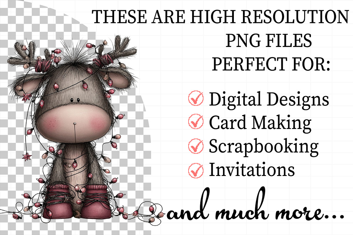 Cute Cartoon Christmas Reindeer, an Illustration by Daily.Designs (Photo 2 of 5)