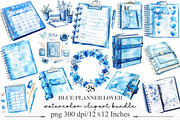 Watercolor Blue Planner Lover, an Illustration by Designking (Thumbnail 1 of 5)