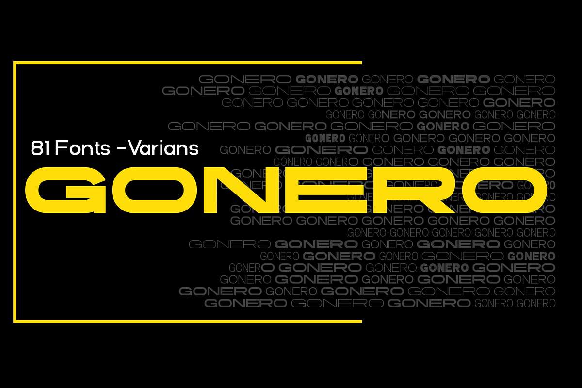 Gonero 81 Family, a Sans Serif Font by artisans (Photo 1 of 5)