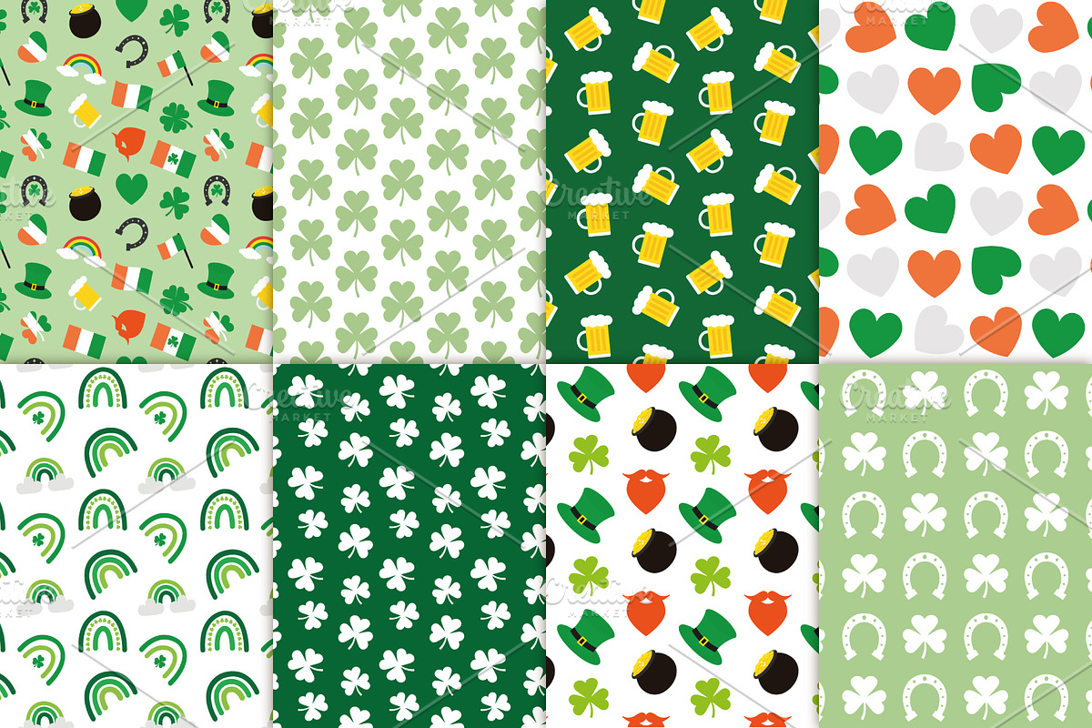 St Patrick's day patterns set, a Pattern Graphic by Swetsol (Photo 2 of 6)