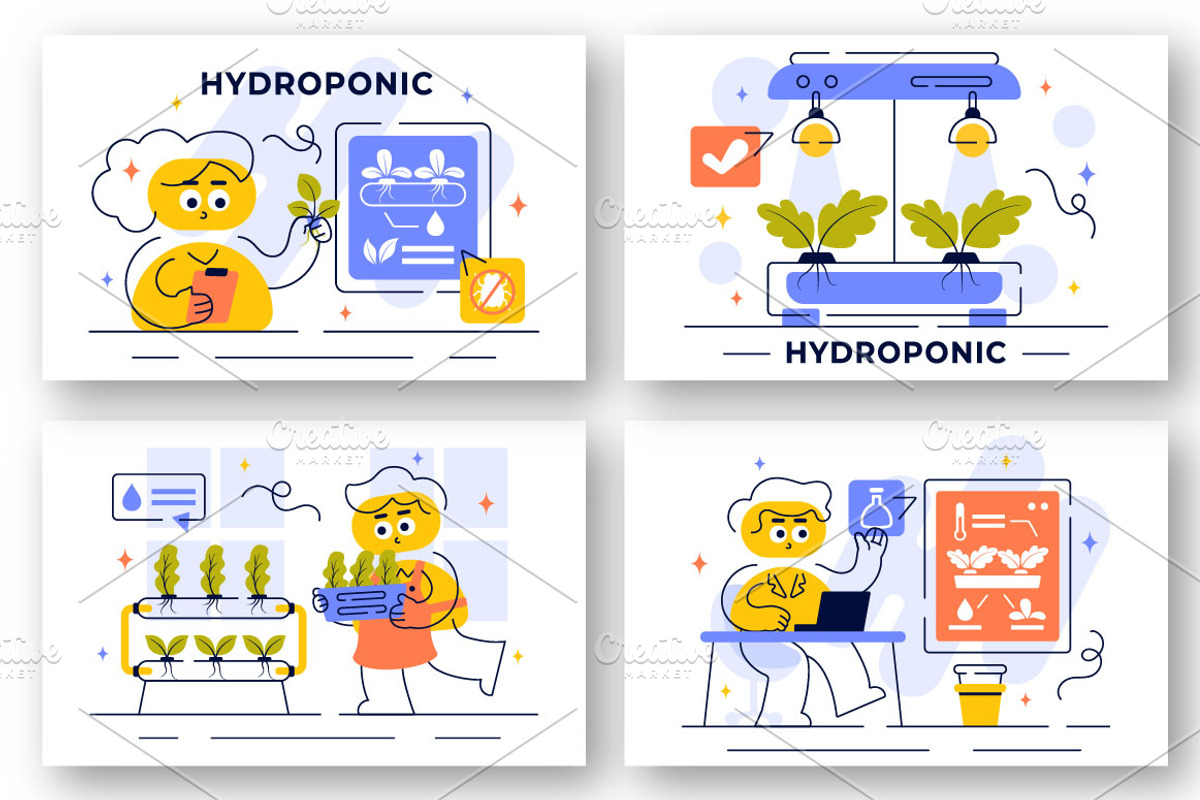 10 Hydroponics Illustration, a Person Illustration by denayunebgt (Photo 3 of 4)