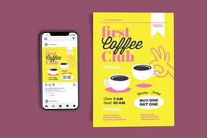 First Coffee Club Yellow