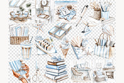 Summer Beach Clipart Collection, a Person Illustration by GlamArtZhanna (Thumbnail 6 of 8)