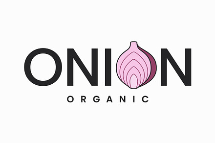 Onion Logo With Onion Letter