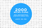 2000 MICRO ICONS for small GUI's, an Outline Icon by IconUncle (Thumbnail 1 of 2)