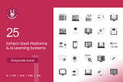 25 EdTech & AI Learning Icons., a Solid Icon by IconBunny (Thumbnail 1 of 2)