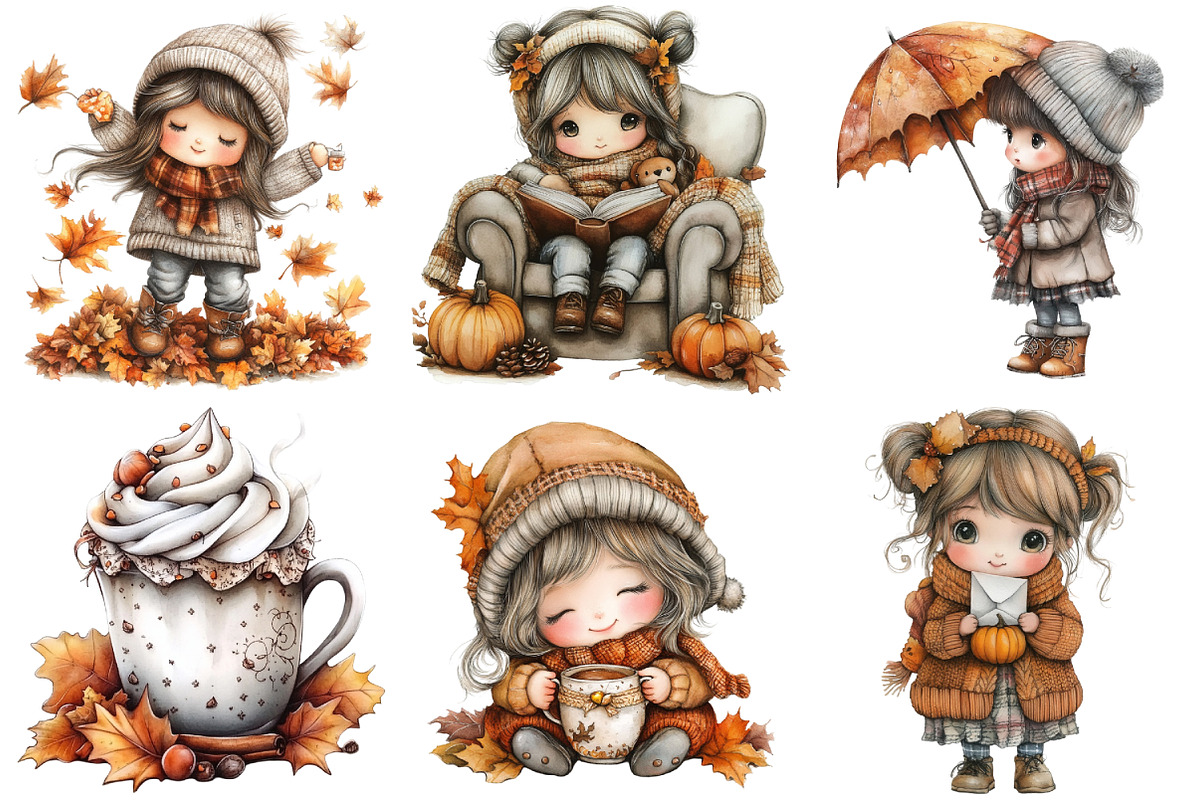 Pumpkin Spice Fall Clipart, an Illustration by Daily.Designs (Photo 3 of 5)