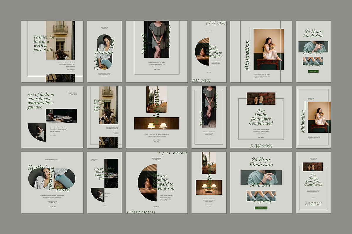 600 Minimalist Instagram Bundle, a Social Media Template by Creatchees.std (Photo 19 of 37)