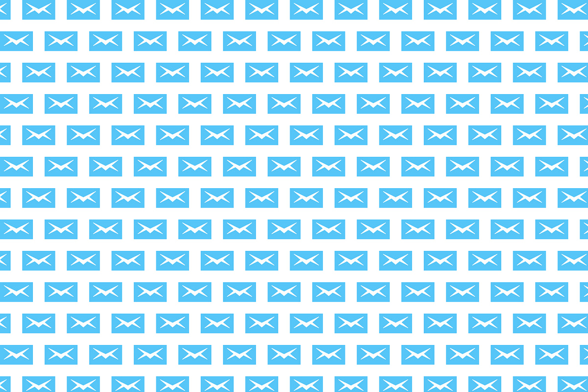 Blue Mail Envelope Pattern, a Pattern Graphic by Pray Art Design Studio (Photo 2 of 2)