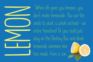 Lemon Grapes Font