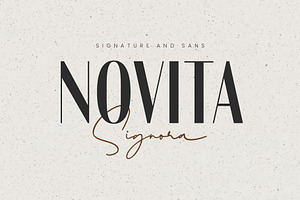 Novita Signora - Font Duo, a Sans Serif Font by Arterfak Project