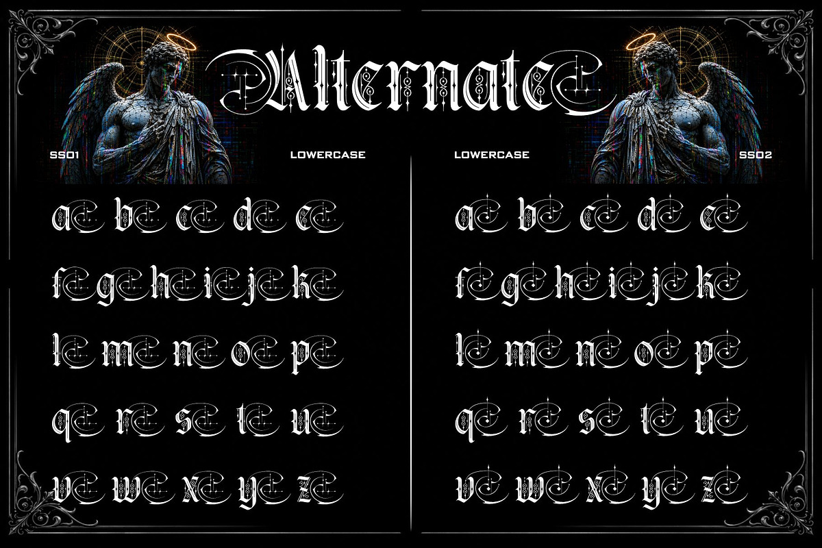 Kraken Gothic Typeface, a Blackletter Font by alit design (Photo 9 of 20)