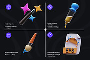 3D Graphic Design Tools Icons, an Object 3D Model by Azam Creative (Thumbnail 2 of 5)