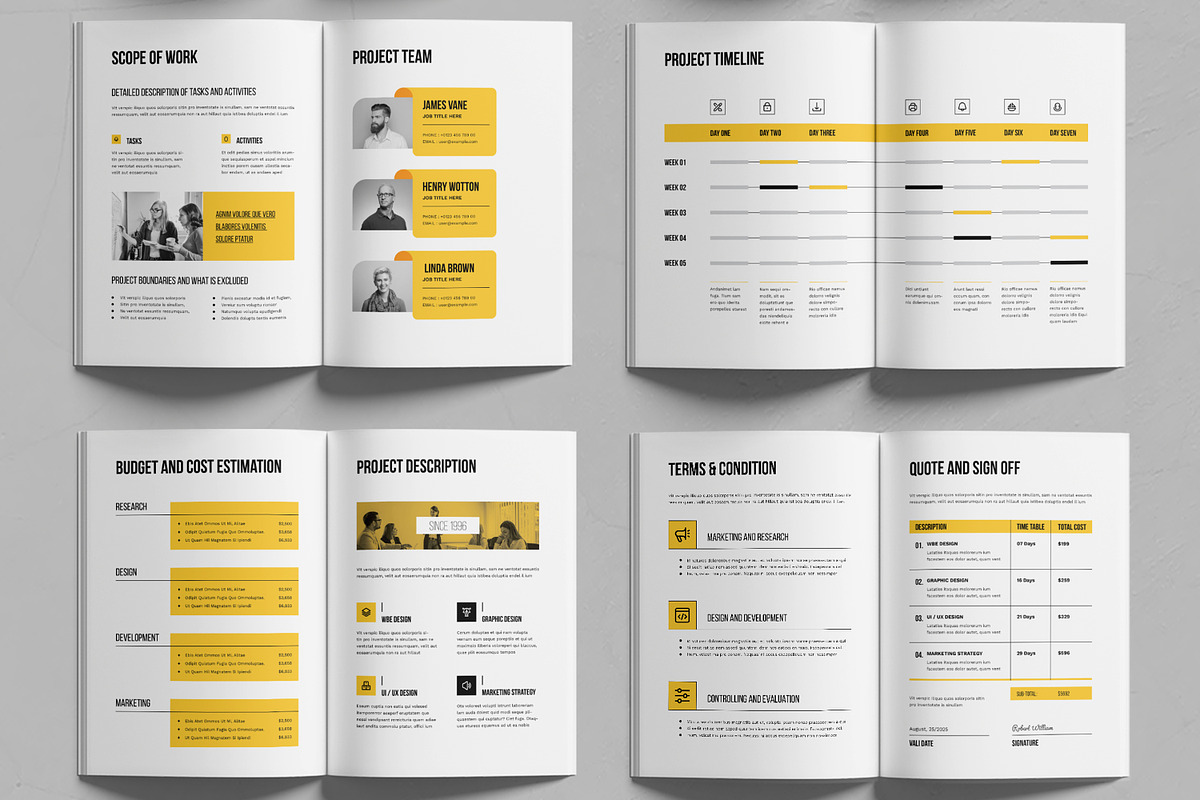 Project Proposal Template, a Brochure Template by MightyDesign (Photo 2 of 6)