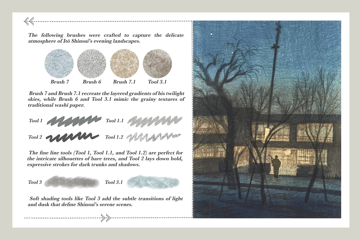Ito Shinsui Procreate Kit, a Brush Add-On by Digi Life (Photo 5 of 10)