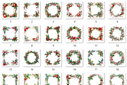 Watercolor Christmas Frames Clipart, an Illustration by GiraffeCreative (Thumbnail 8 of 9)