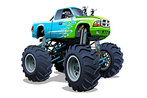 Vector Cartoon Monster Truck