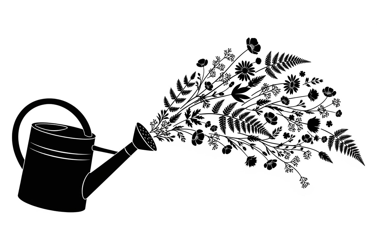 Floral Watering Can Design Bundle, an Illustration by Gaye Art (Photo 9 of 31)