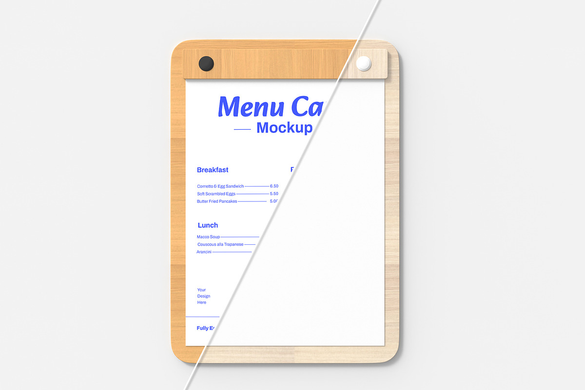 Food Menu Card Mockup Design, a Product Mockup by graphypix (Photo 4 of 4)