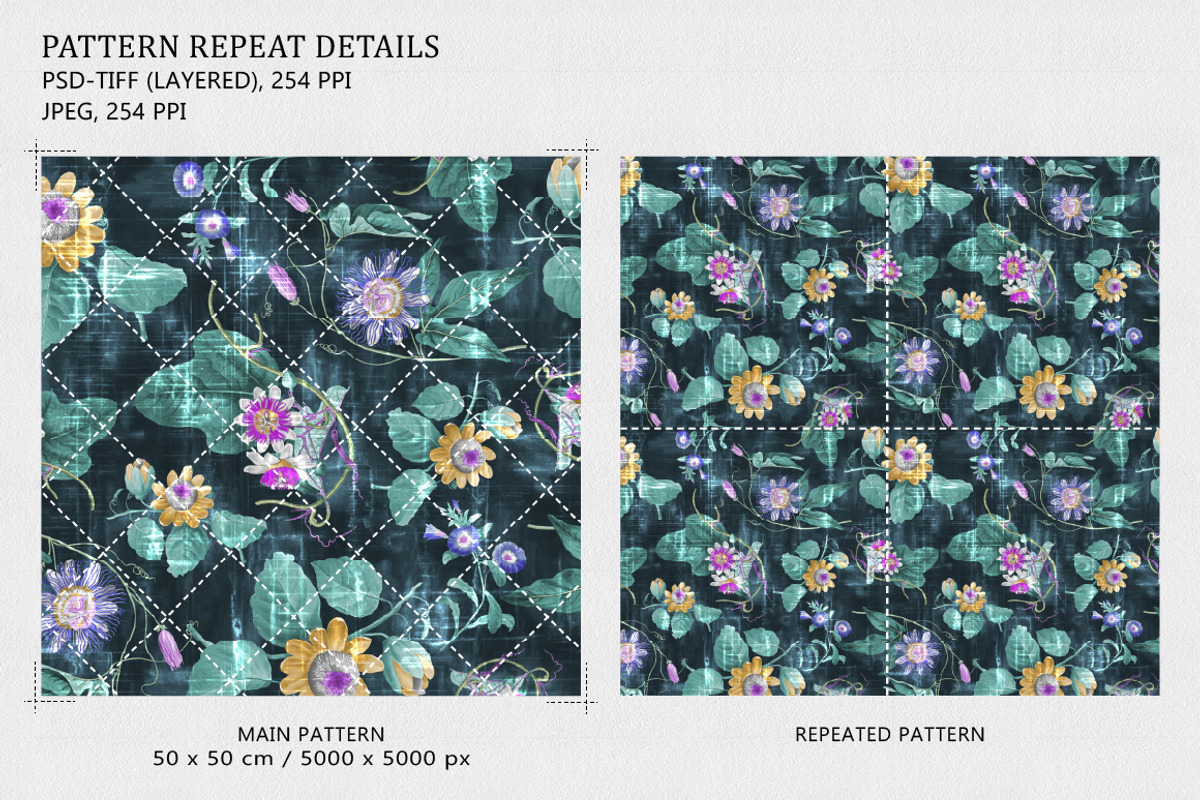 Magenta Watercolor Floral Seamless, a Pattern Graphic by Gullenda (Photo 2 of 6)