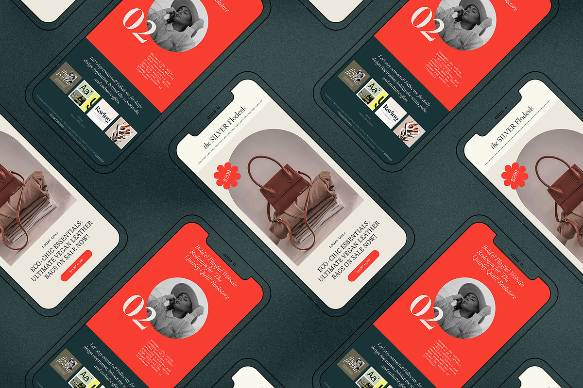 The Silver Flodesk Email Templates, an Email Template by SilverStag Type Foundry (Photo 2 of 12)
